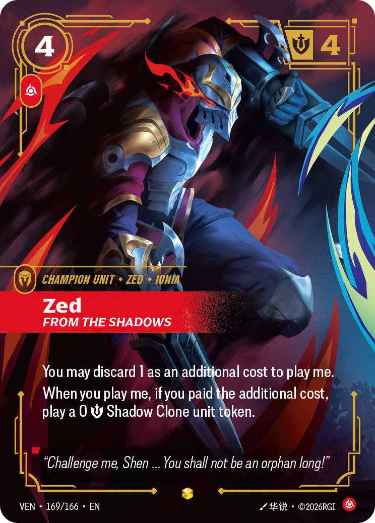 Zed, From the Shadows