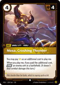 Masa, Crashing Thunder